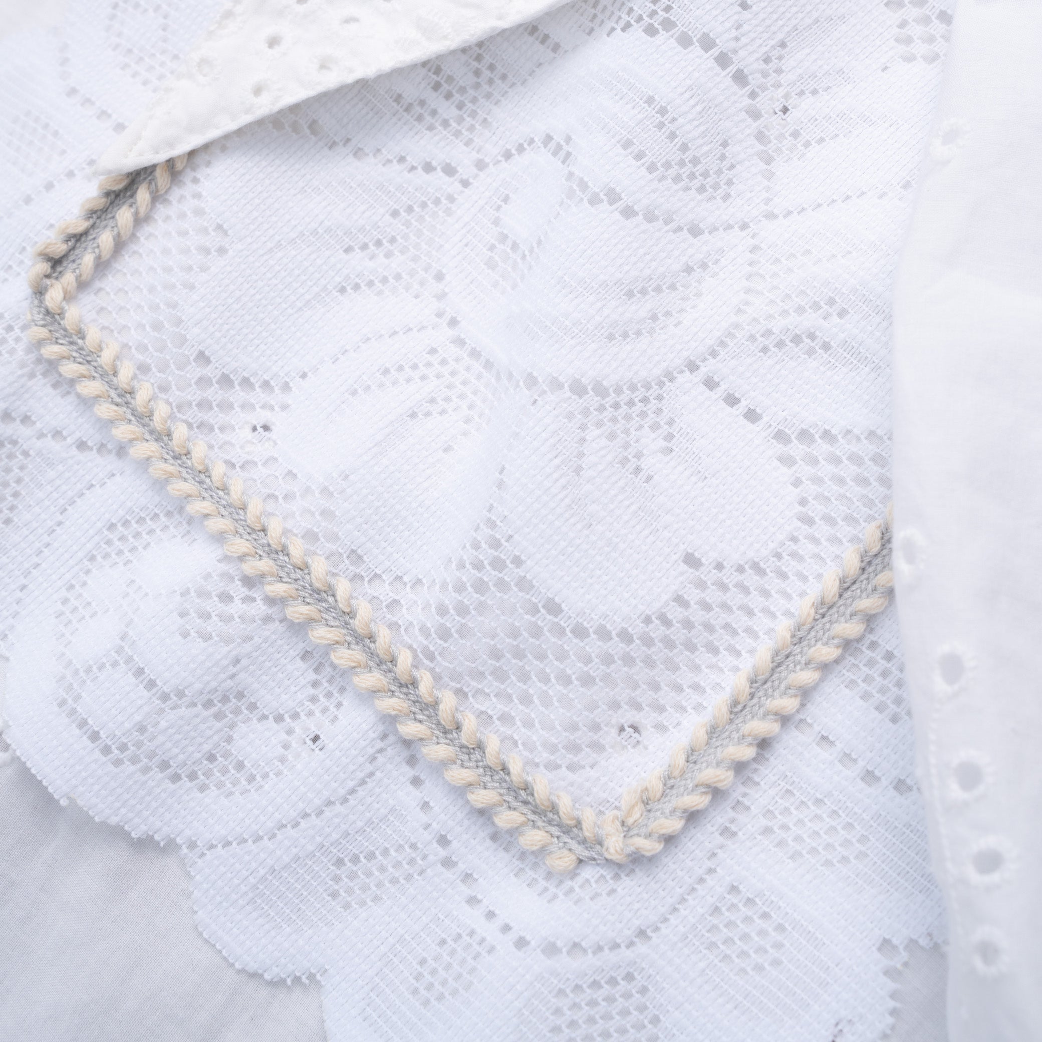 Sang Dewi Blouse White Eyelet - MATA CLOTHiER