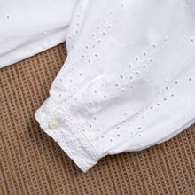 Load image into Gallery viewer, Sang Dewi Blouse White Eyelet - MATA CLOTHiER
