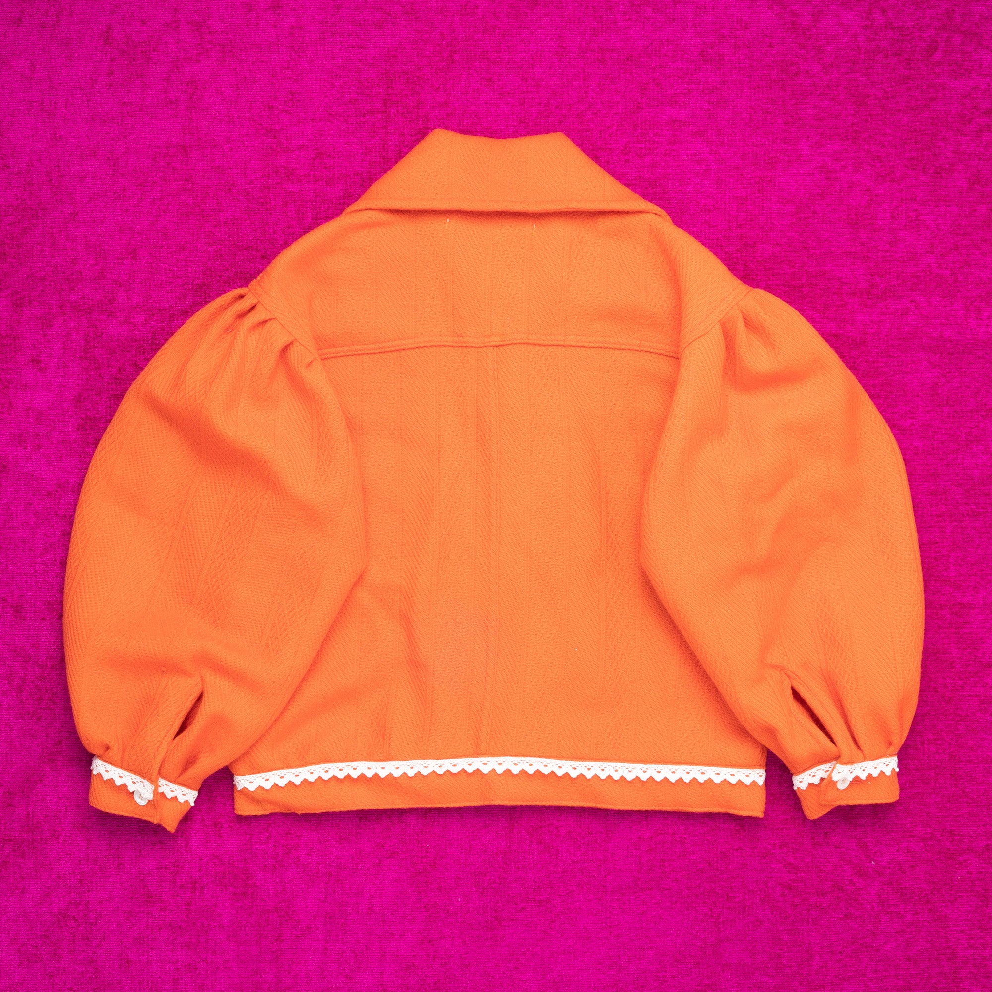 Emiria Jacket Orange Waffer - MATA CLOTHiER
