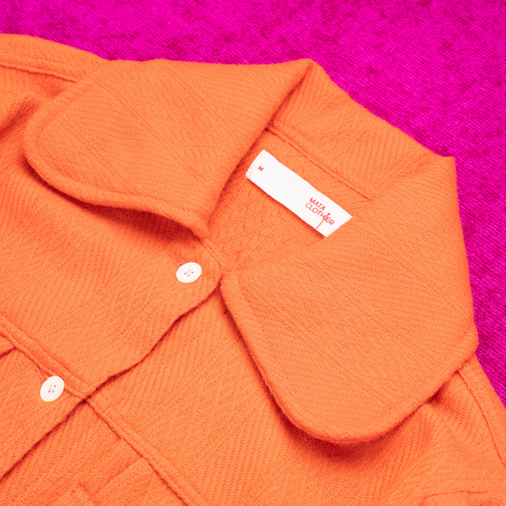 Emiria Jacket Orange Waffer - MATA CLOTHiER