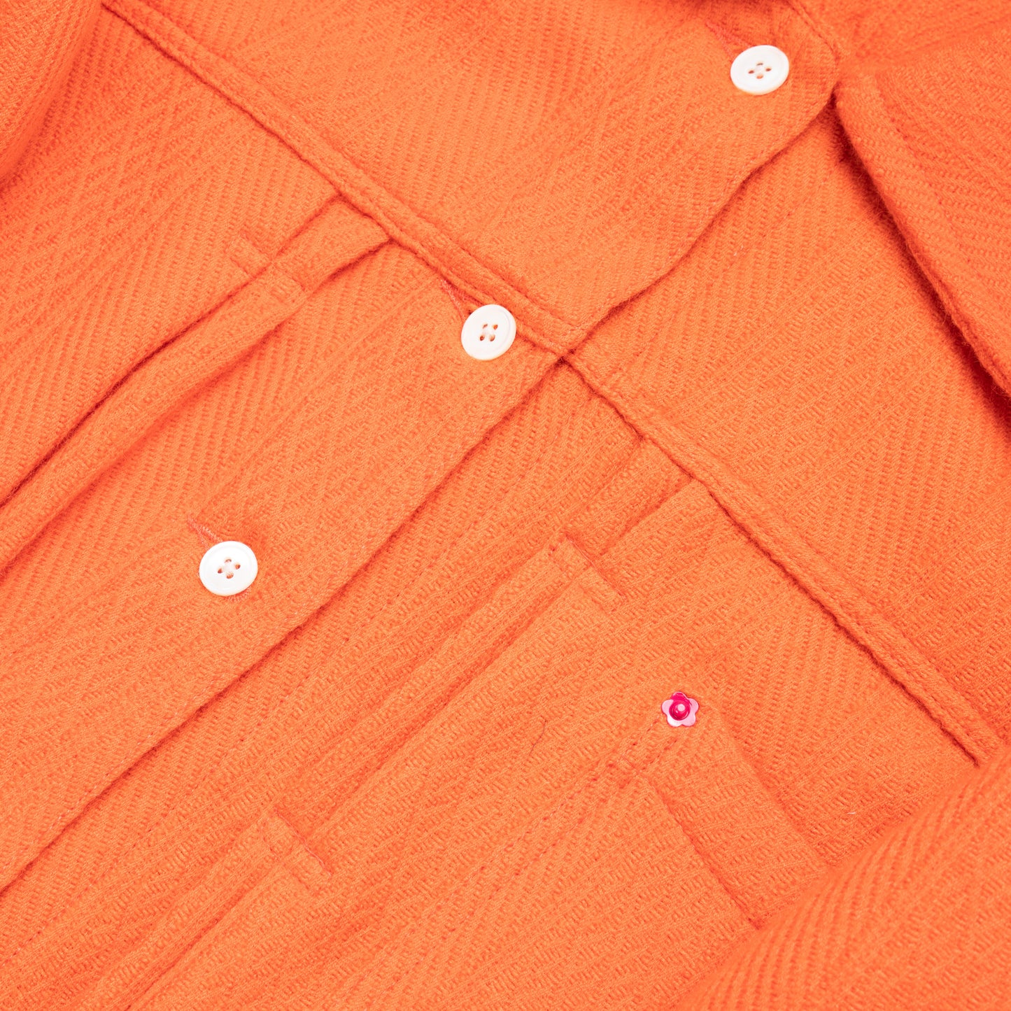Emiria Jacket Orange Waffer - MATA CLOTHiER