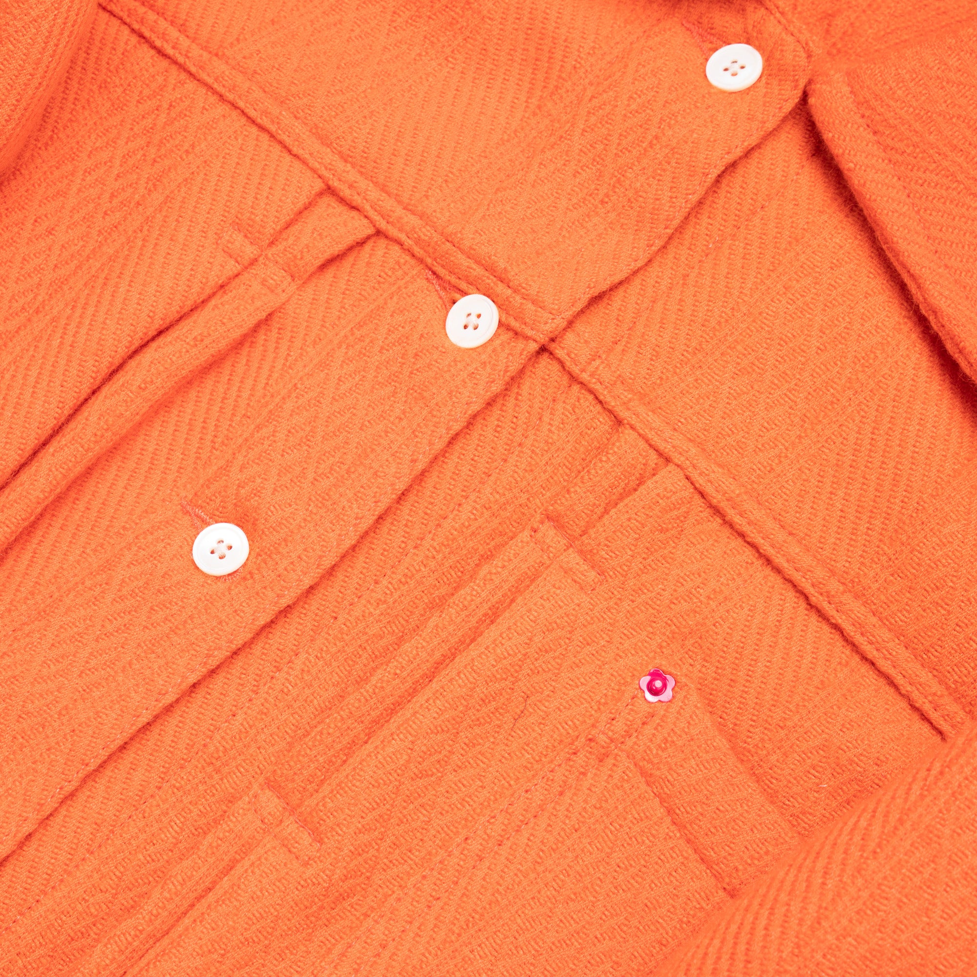Emiria Jacket Orange Waffer - MATA CLOTHiER