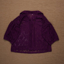 Load image into Gallery viewer, Middy Blouse Lace Eggplant - MATA CLOTHiER

