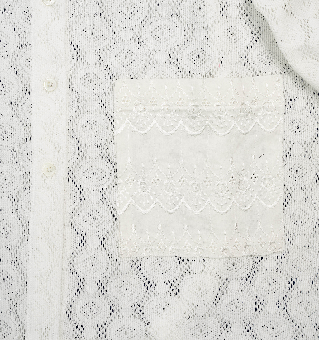 Middy Blouse Oriental Lace White - MATA CLOTHiER