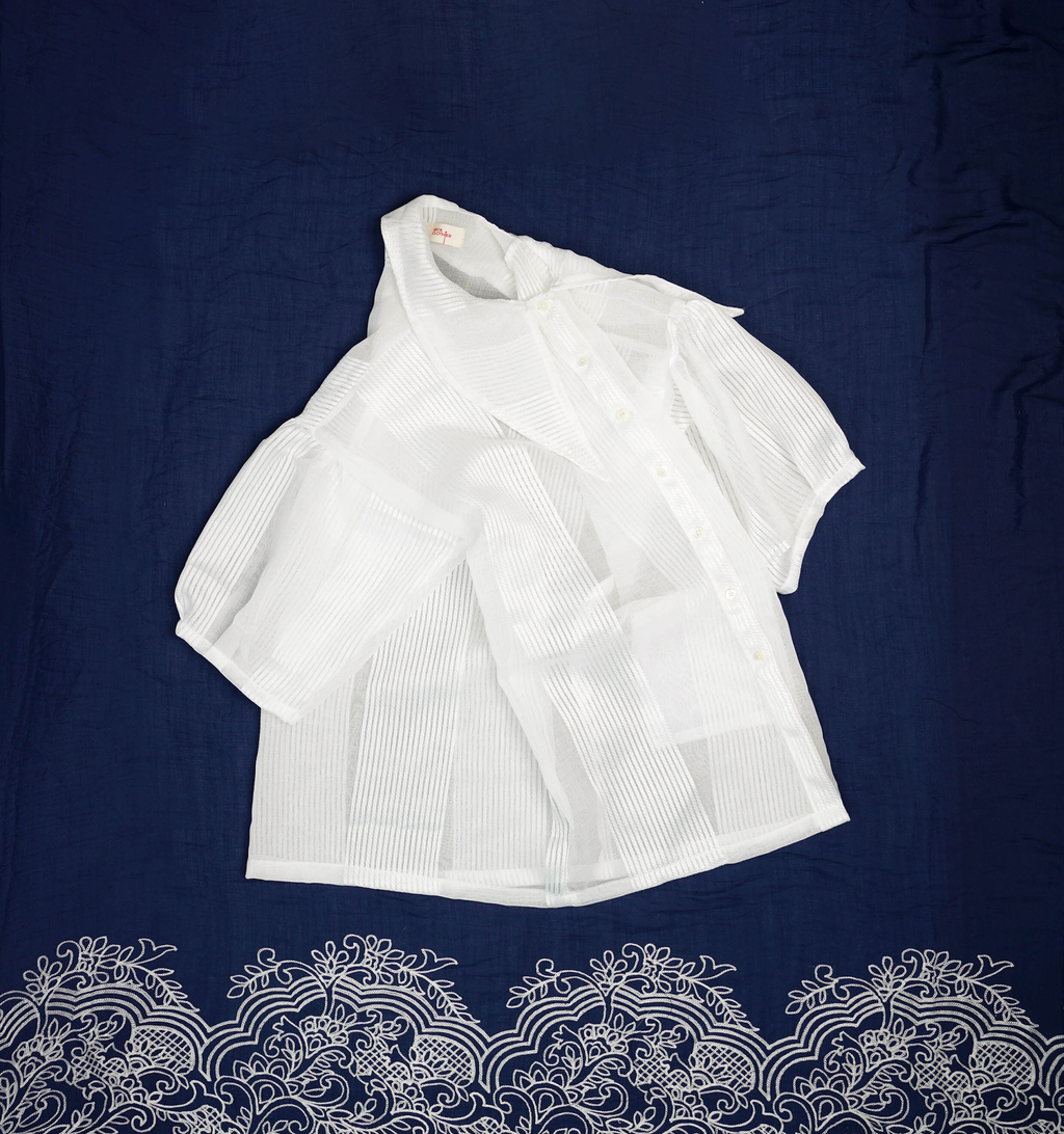 Middy Blouse Vitra White - MATA CLOTHiER