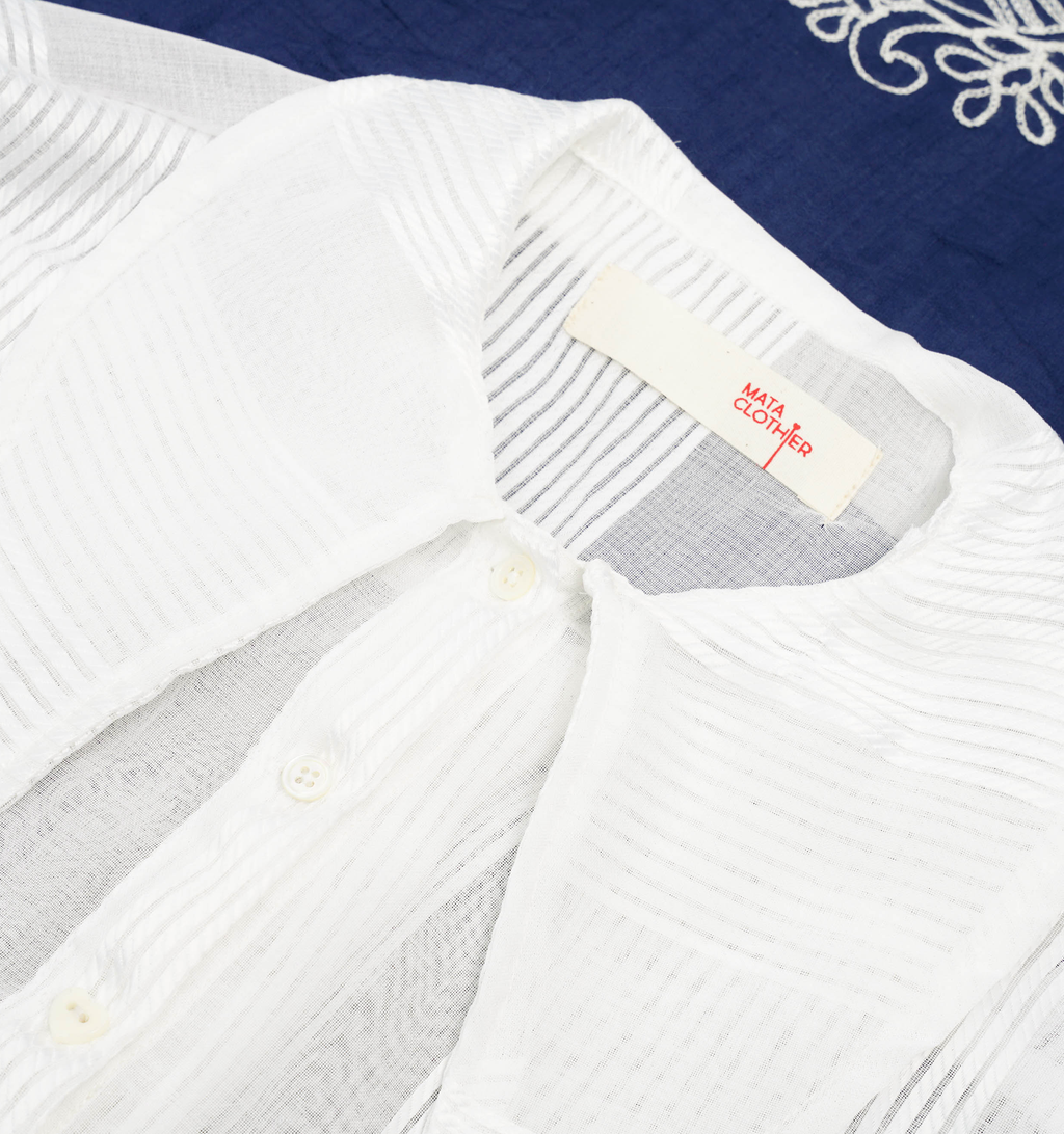 Middy Blouse Vitra White - MATA CLOTHiER