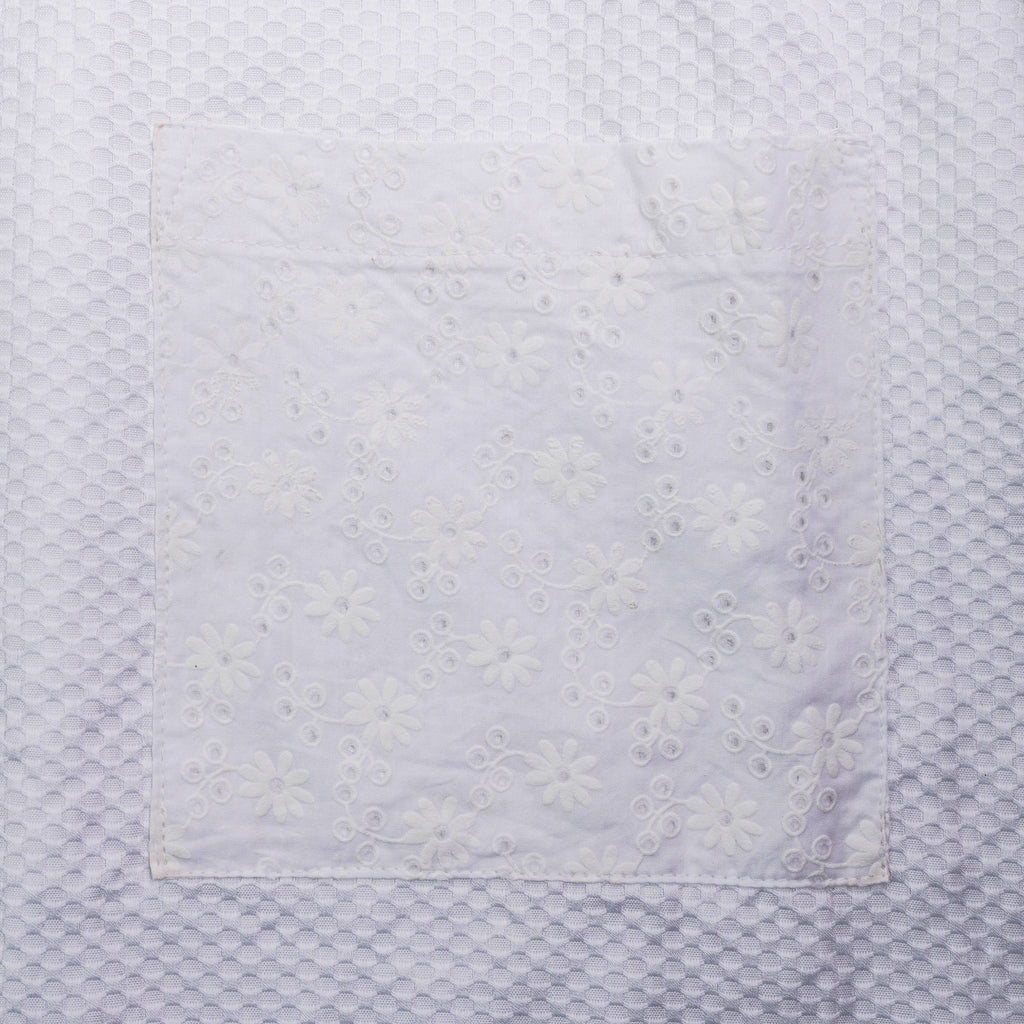 Middy Blouse Cotton Waffle White - MATA CLOTHiER