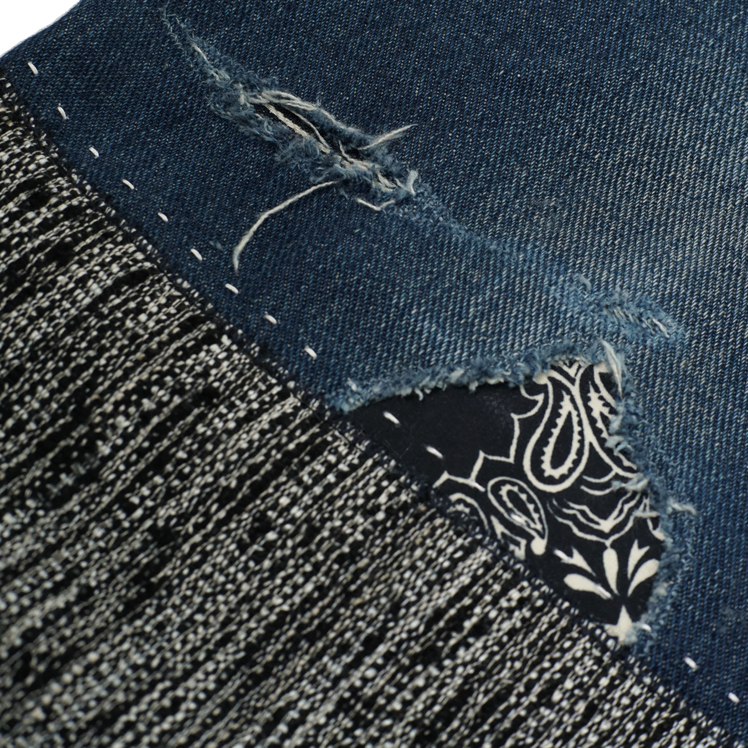 Needleworks Studios Denim Peacefarm Shopper Bag_8