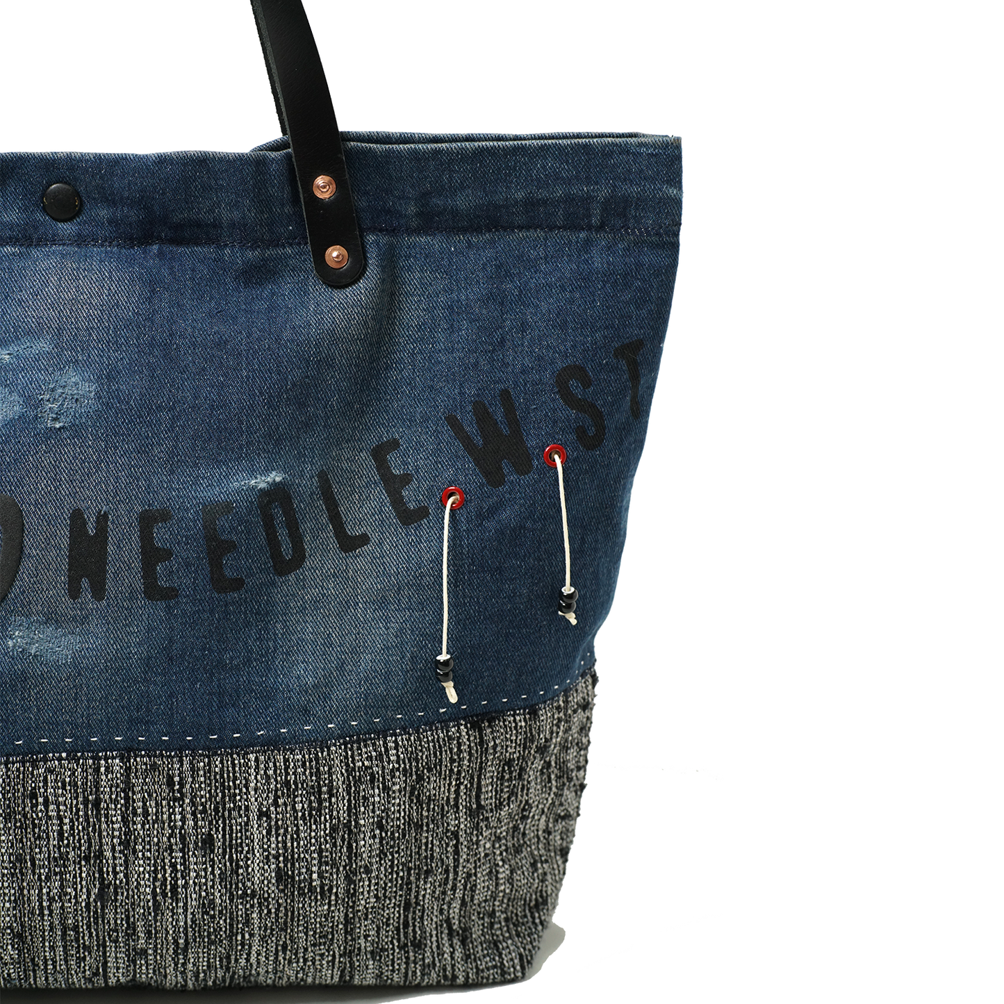 Needleworks Studios Denim Peacefarm Shopper Bag_7