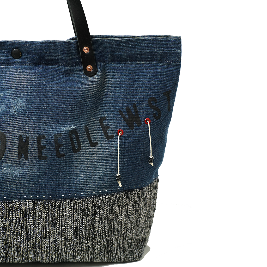 Needleworks Studios Denim Peacefarm Shopper Bag_7
