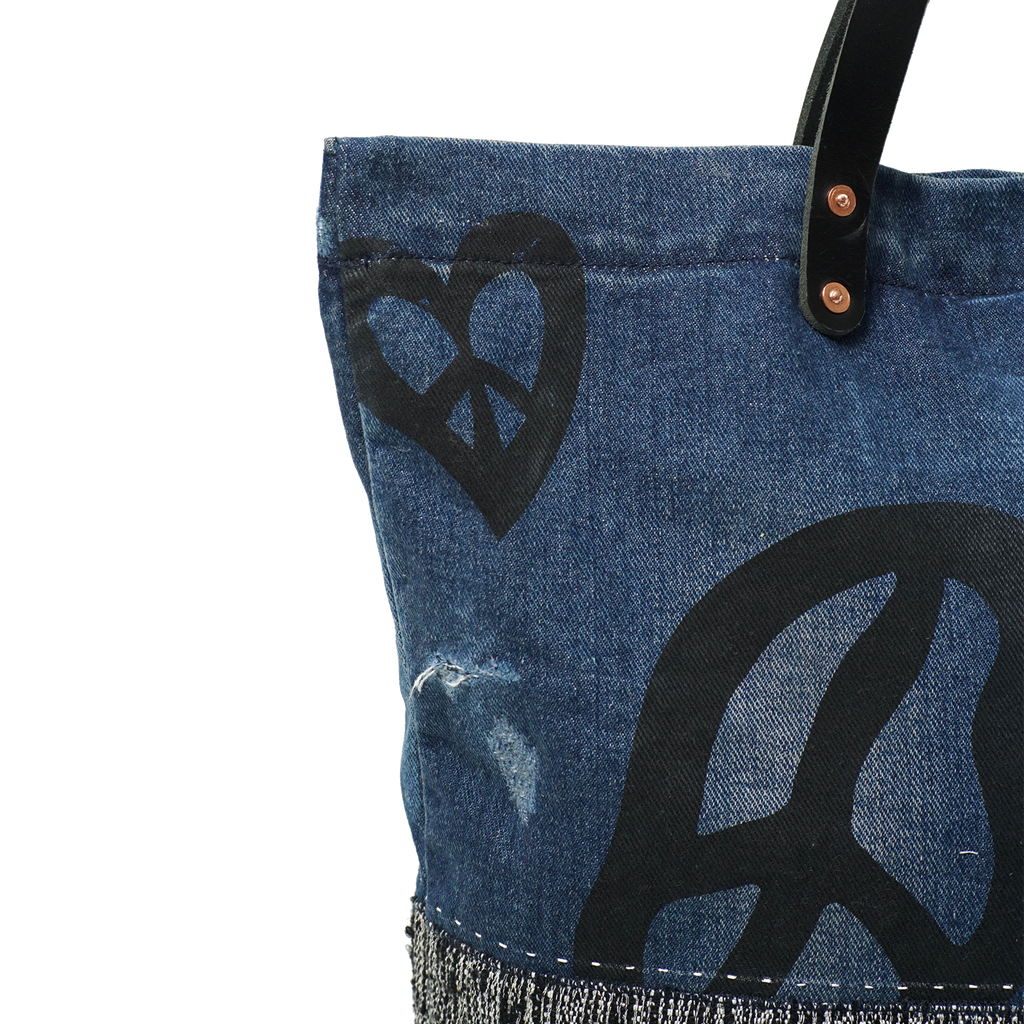 Needleworks Studios Denim Peacefarm Shopper Bag_5