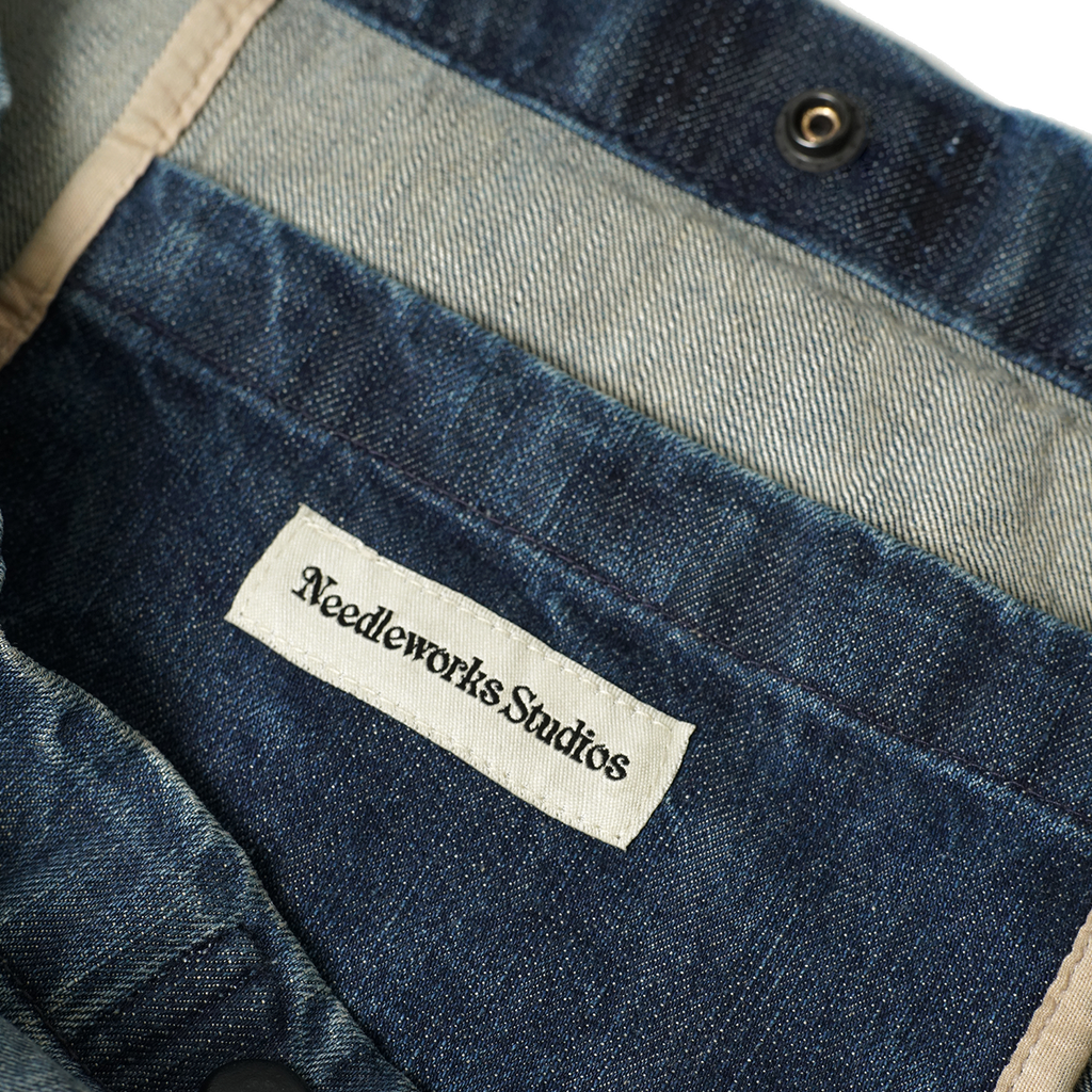 Pennant Denim Shopper Bag