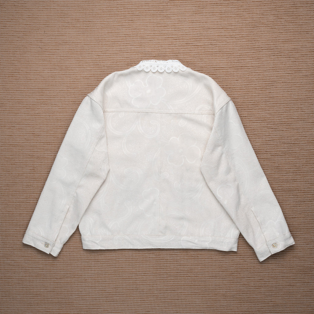 Pompe Jacket Floral Ivory - MATA CLOTHiER