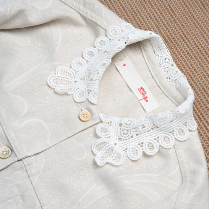 Pompe Jacket Floral Ivory - MATA CLOTHiER
