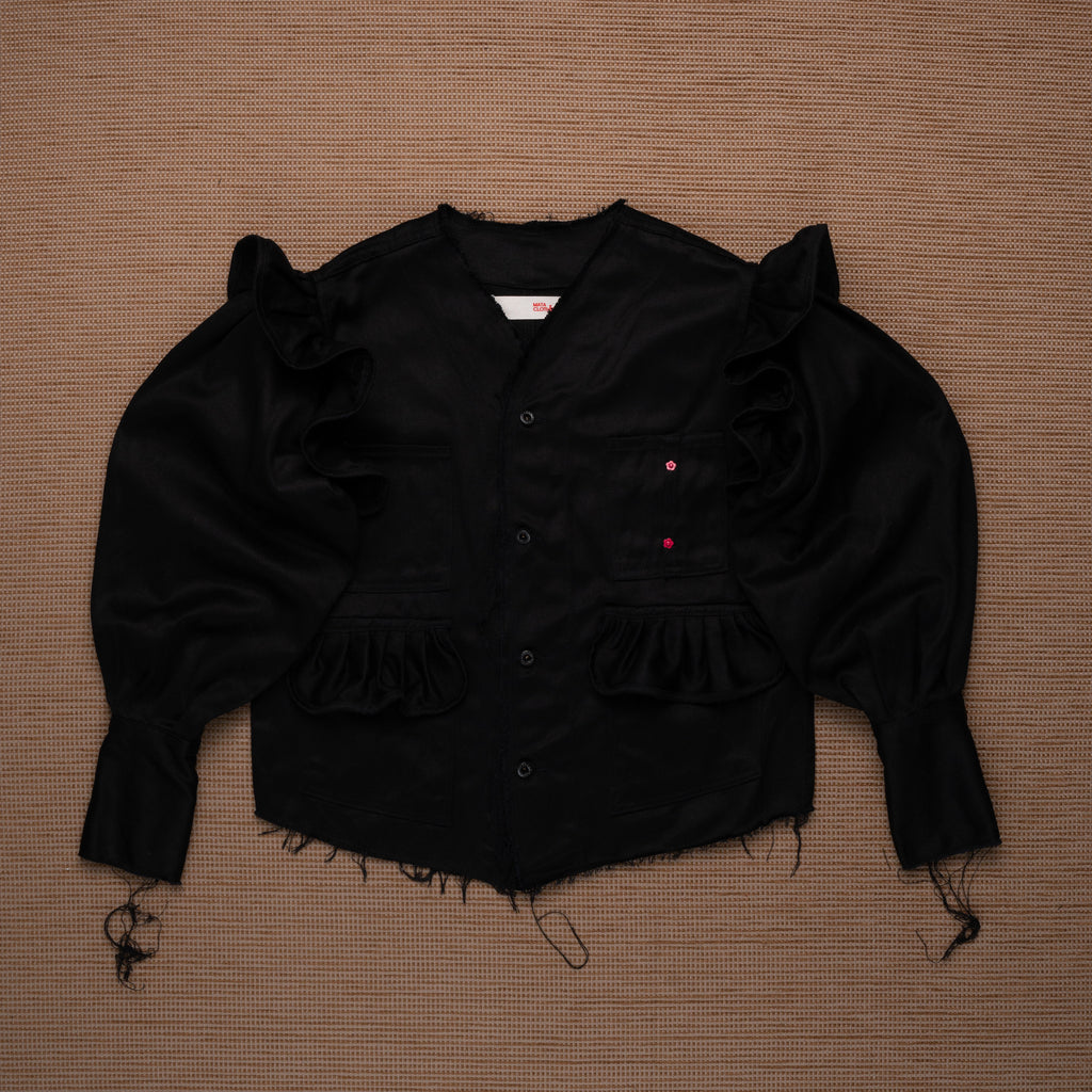Ponita Jacket Extra Raw Noir - MATA CLOTHiER