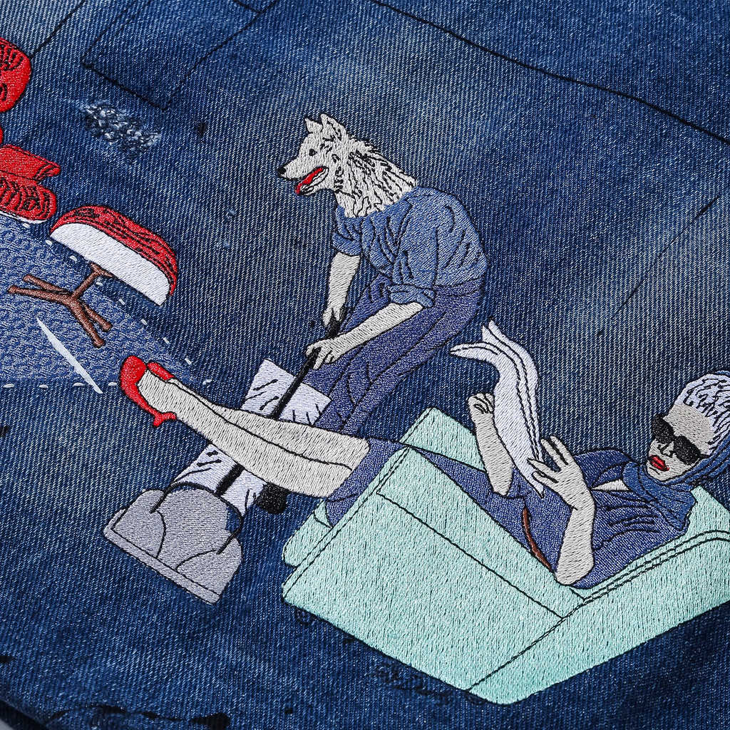 Violent Playground Denim Shopper Bag x SIR DANDY
