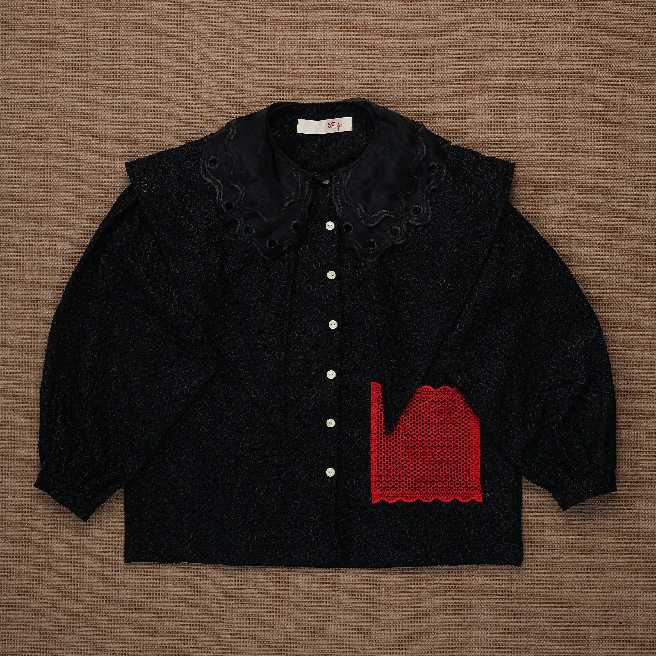 Mahadaya Extra Blouse Seedling Black - MATA CLOTHiER