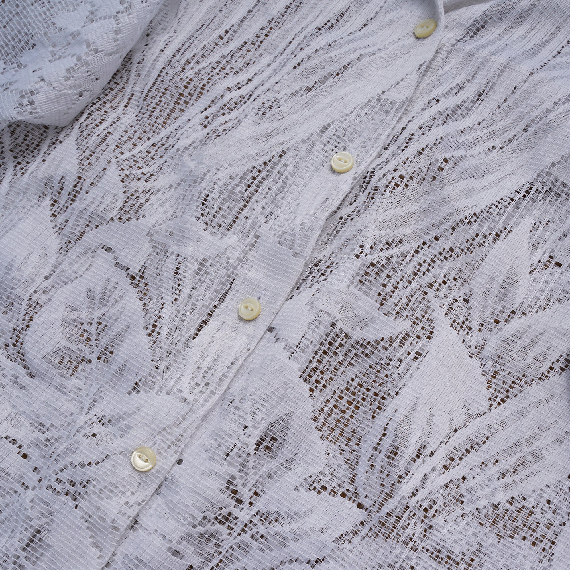 Guaya Blouse Floral Lace White  - MATA CLOTHiER