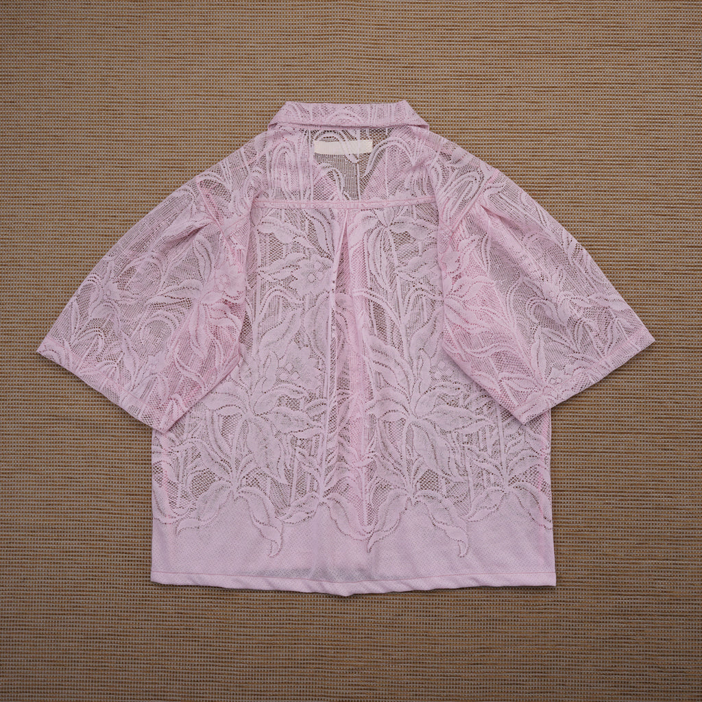 Guaya Blouse Floral Lace Pink - MATA CLOTHiER