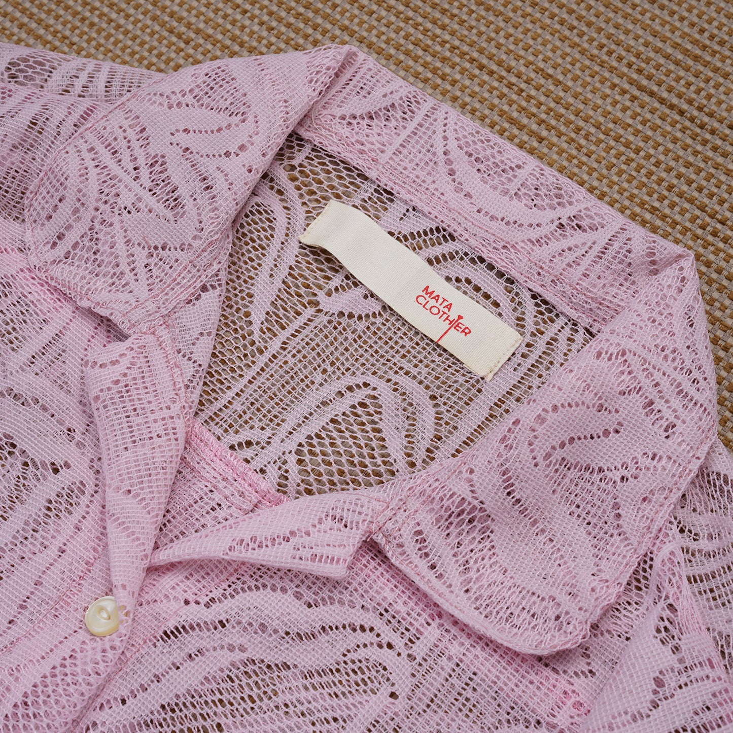 Guaya Blouse Floral Lace Pink - MATA CLOTHiER