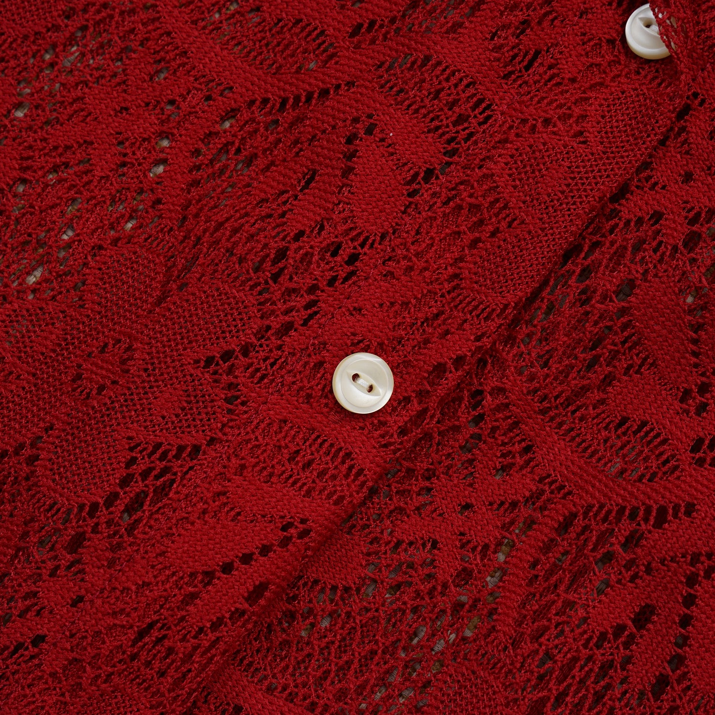 Guaya Blouse Floral Lace Red - MATA CLOTHiER