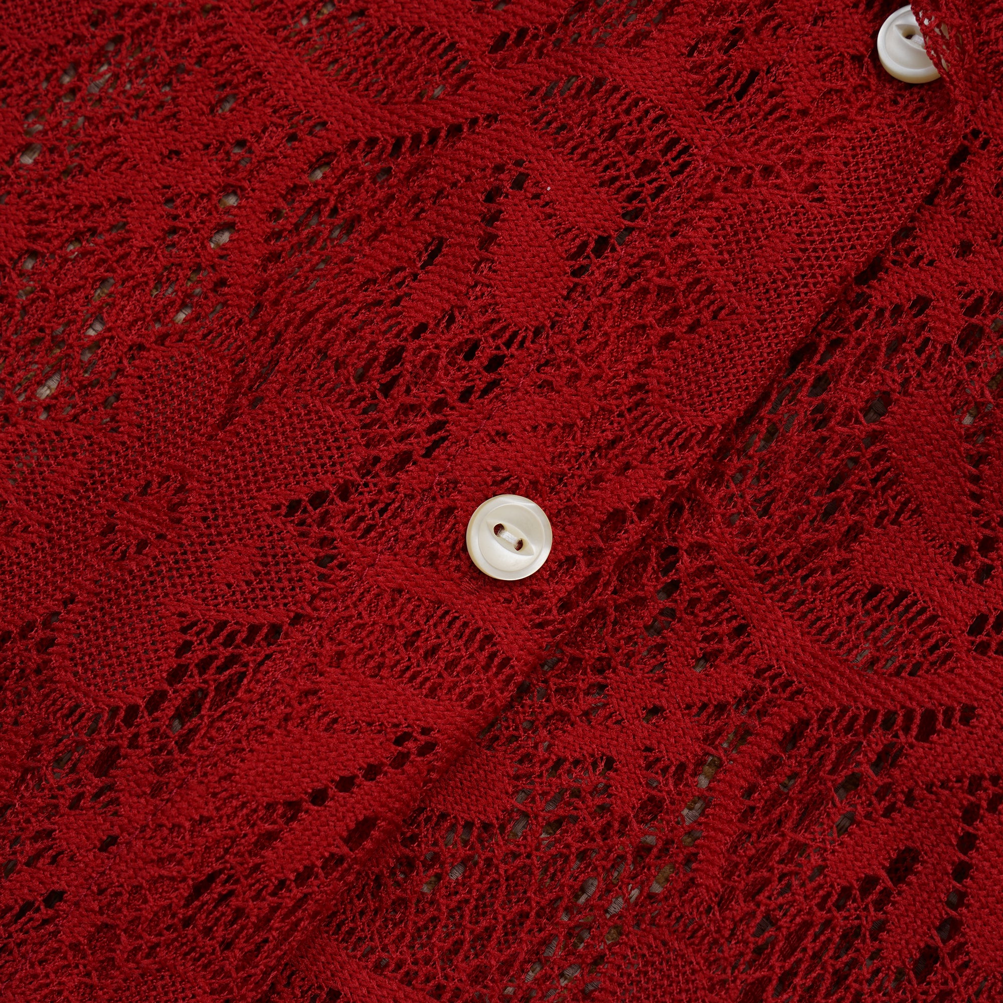 Guaya Blouse Floral Lace Red - MATA CLOTHiER