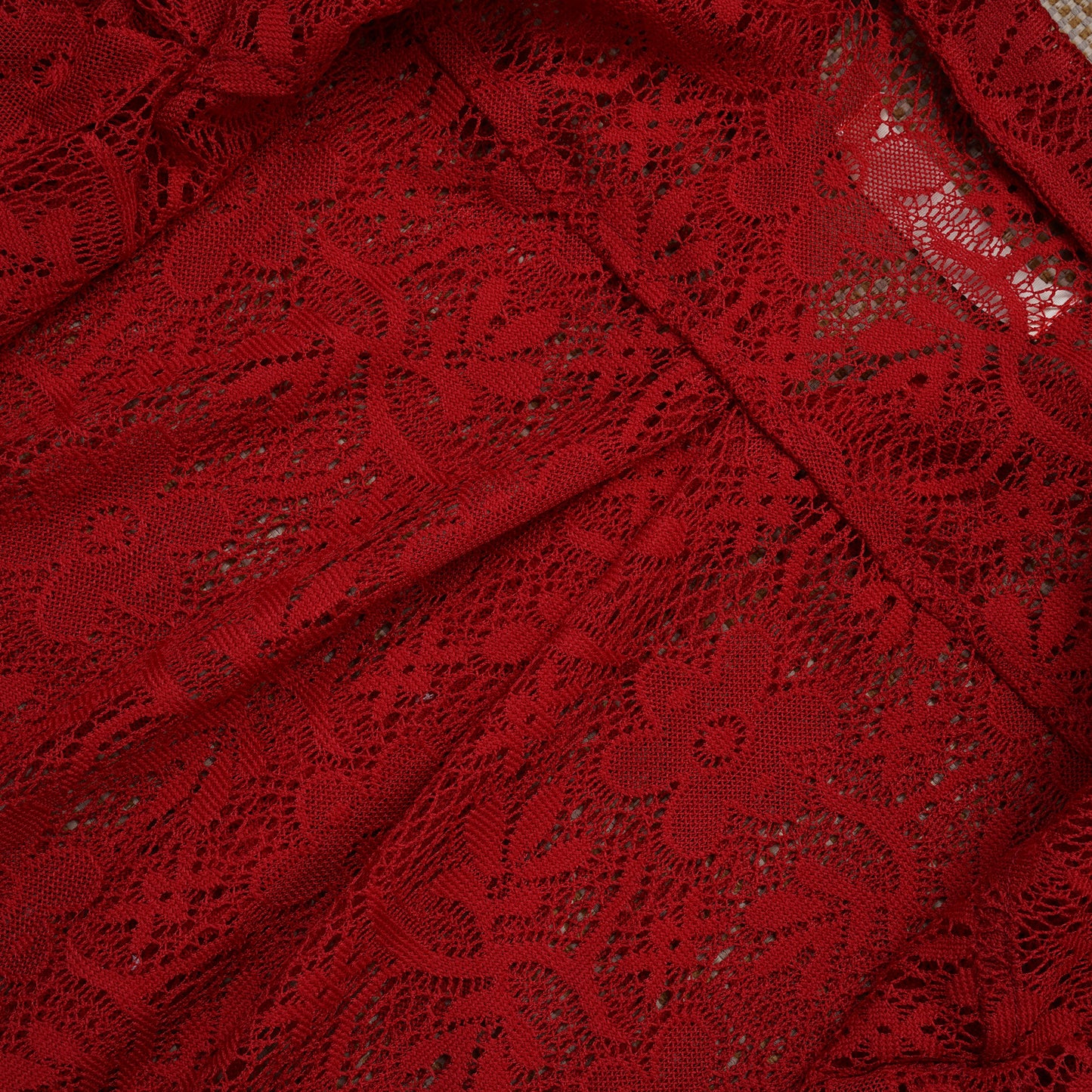 Guaya Blouse Floral Lace Red - MATA CLOTHiER