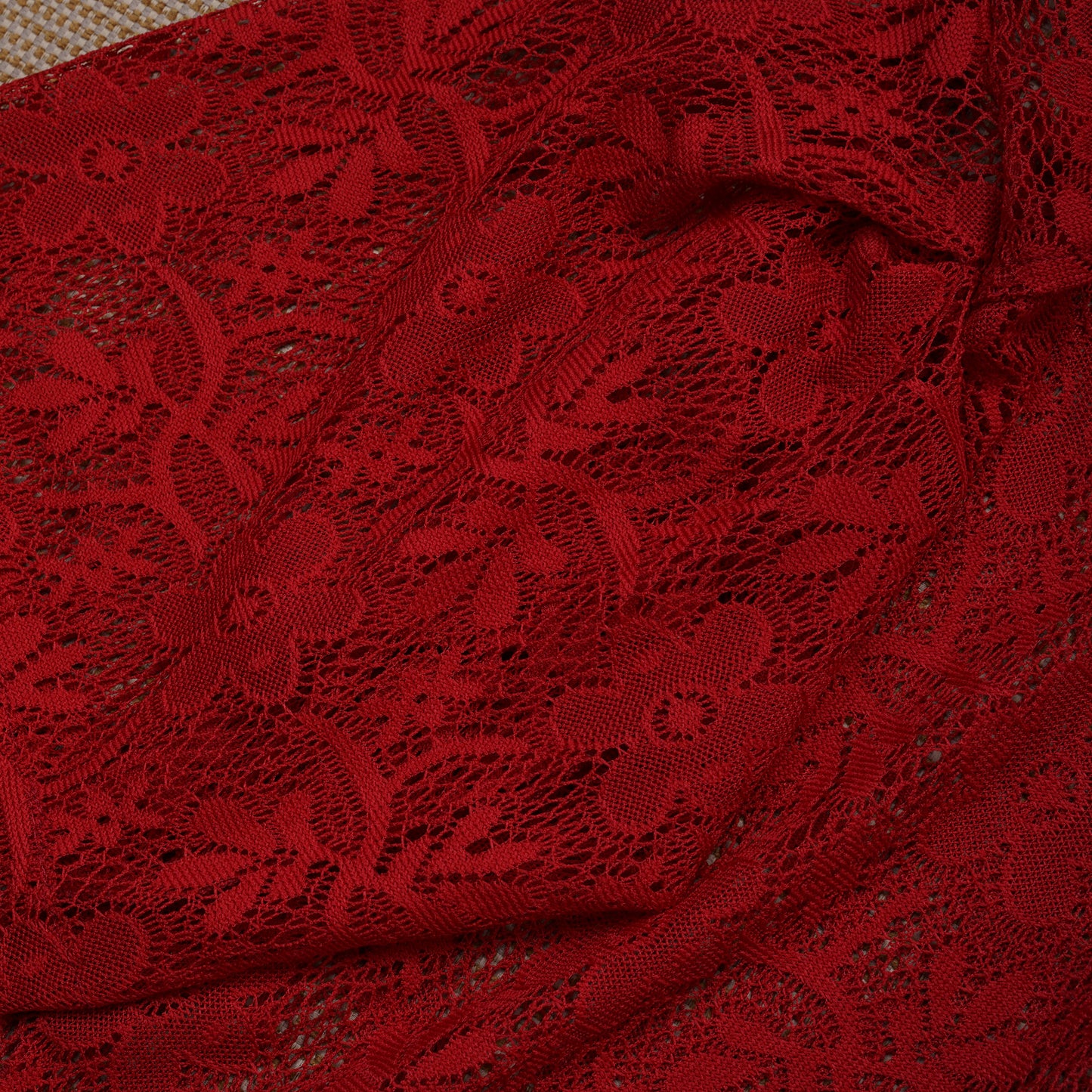 Guaya Blouse Floral Lace Red - MATA CLOTHiER