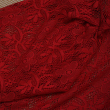 Load image into Gallery viewer, Guaya Blouse Floral Lace Red - MATA CLOTHiER
