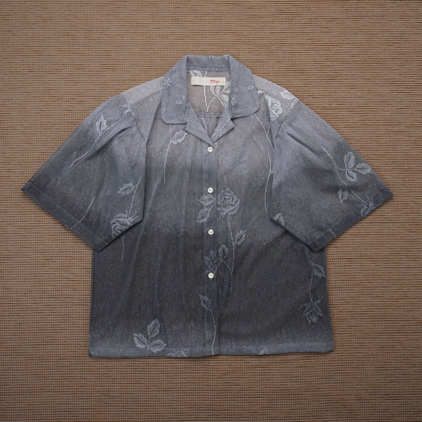 Guaya Blouse Ombre Lace Grey  - MATA CLOTHiER
