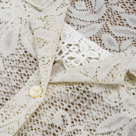 Guaya Blouse Arabaesque Lace Ivory - MATA CLOTHiER