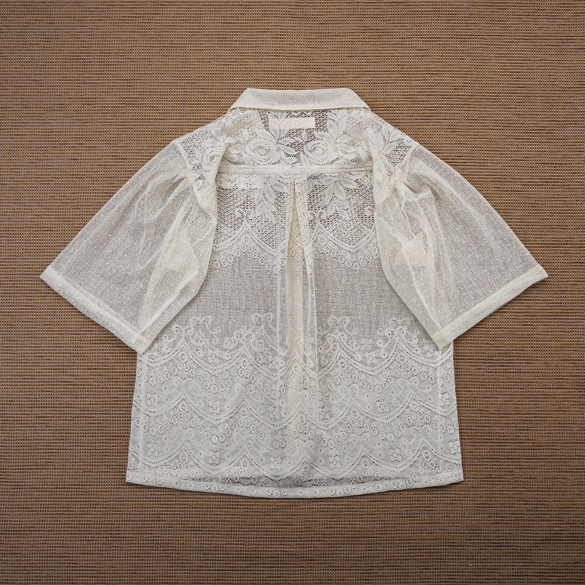Guaya Blouse Arabaesque Lace Ivory - MATA CLOTHiER