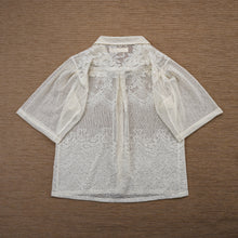 Load image into Gallery viewer, Guaya Blouse Arabaesque Lace Ivory - MATA CLOTHiER
