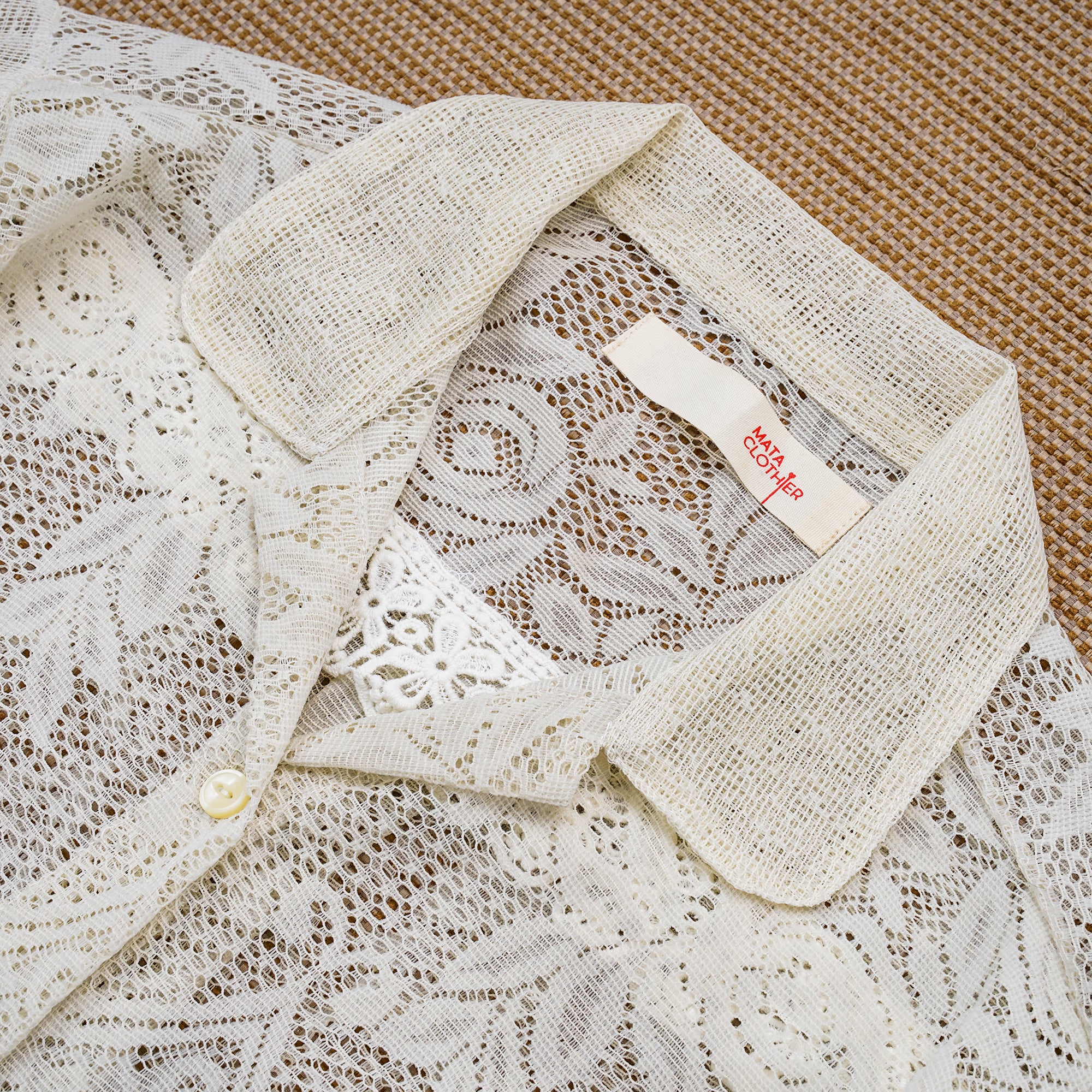 Guaya Blouse Arabaesque Lace Ivory - MATA CLOTHiER