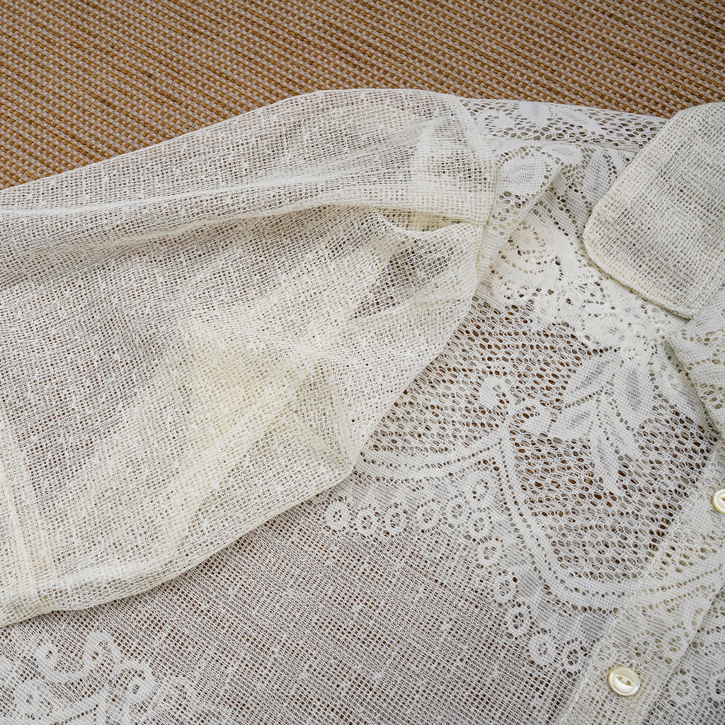 Guaya Blouse Arabaesque Lace Ivory - MATA CLOTHiER