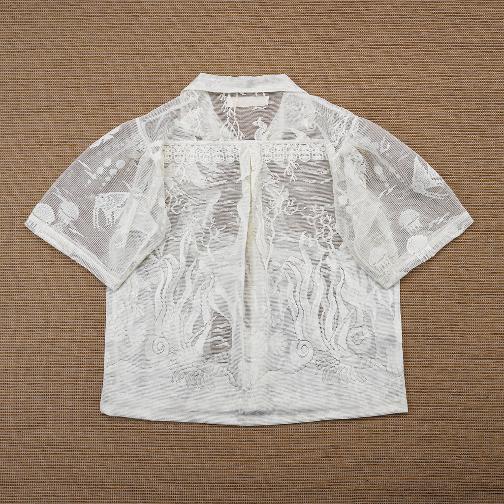 Guaya Blouse Biota Lace Off White - MATA CLOTHiER