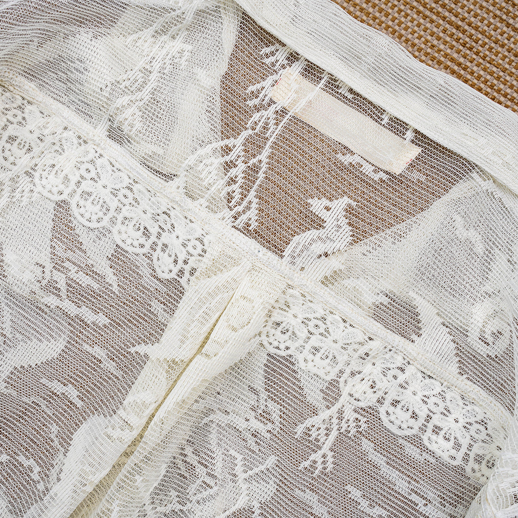 Guaya Blouse Biota Lace Off White - MATA CLOTHiER