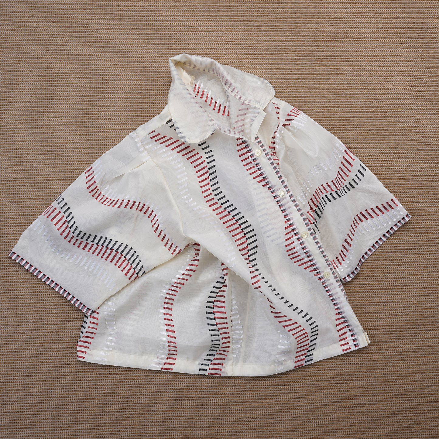 Guaya Blouse Pitcher Off White - MATA CLOTHiER