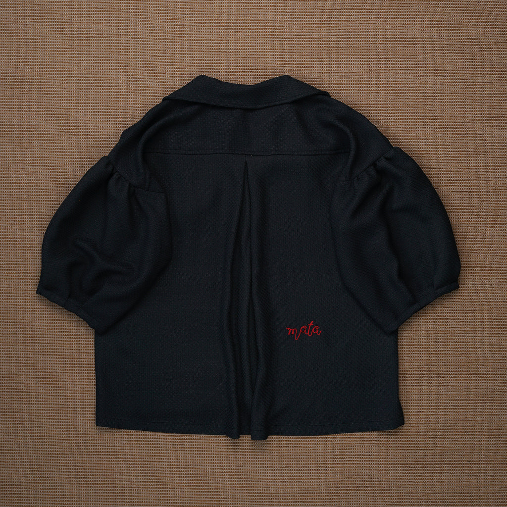 Middy Blouse Polkadate Black - MATA CLOTHiER