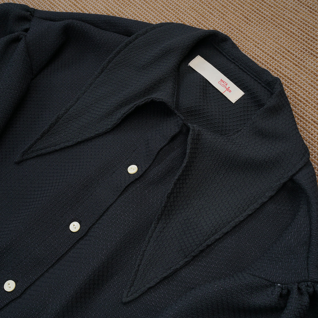 Middy Blouse Polkadate Black - MATA CLOTHiER