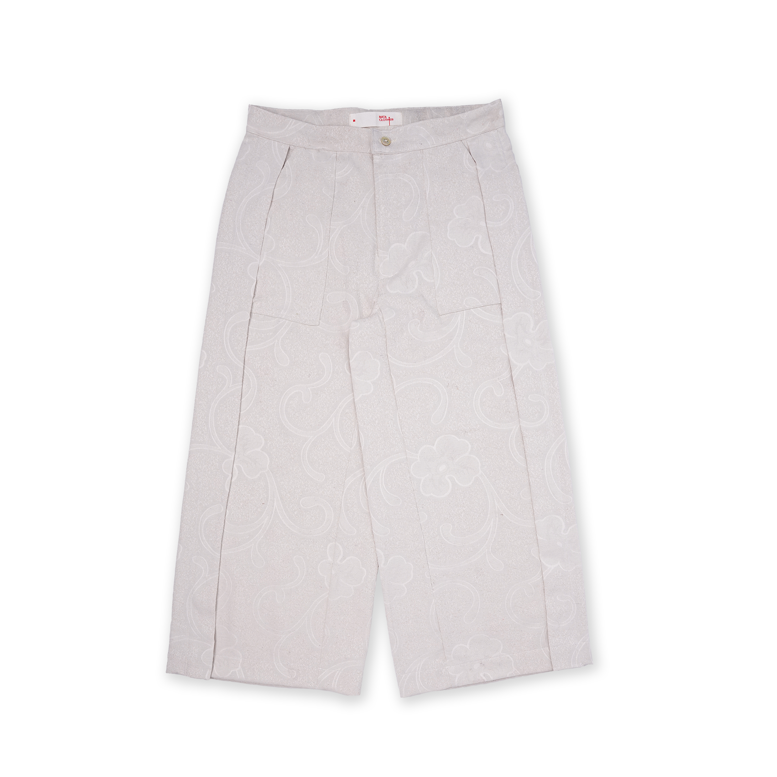 Lombard Pants Floral Ivory - MATA CLOTHiER