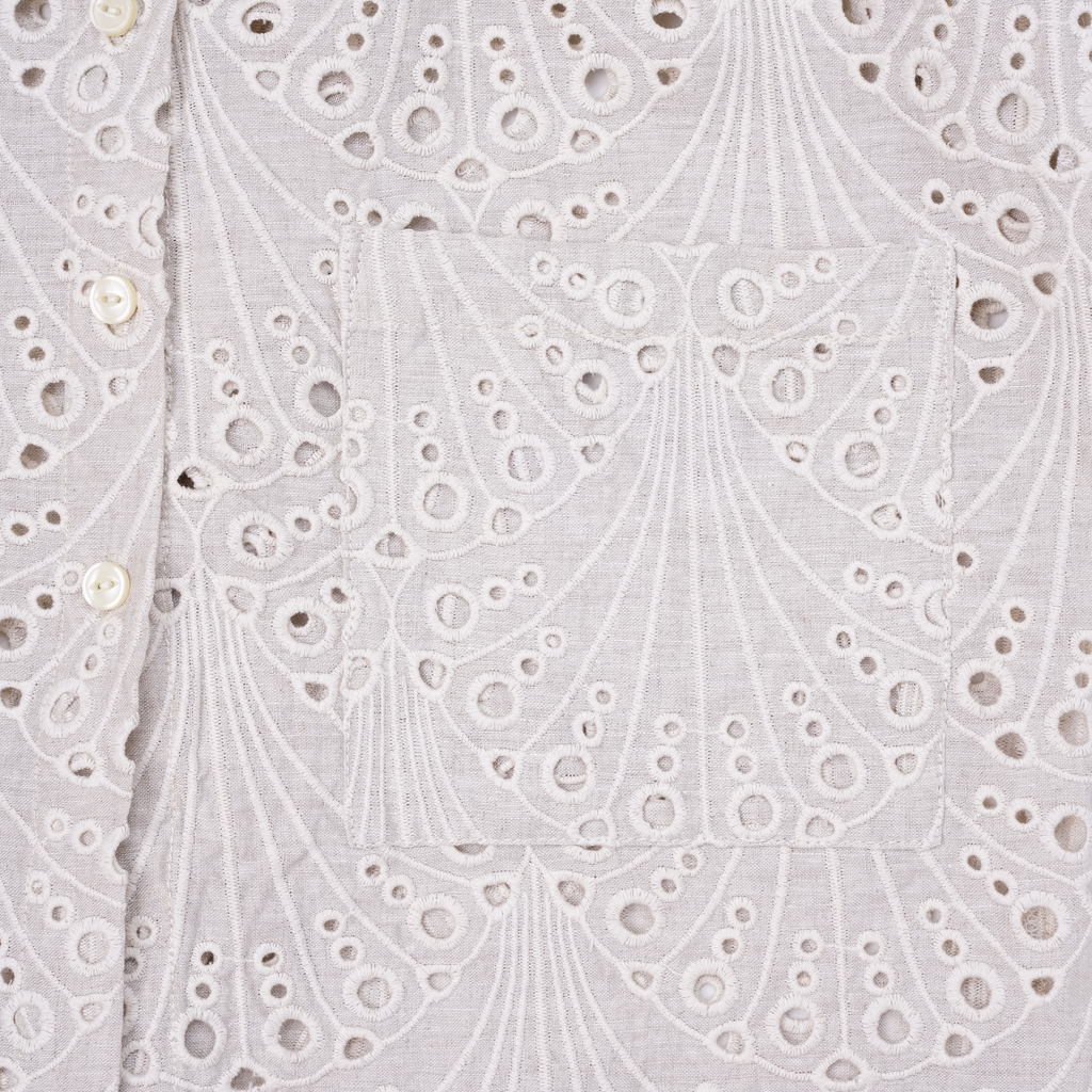 Middy Blouse Shell Lace Beige - MATA CLOTHiER