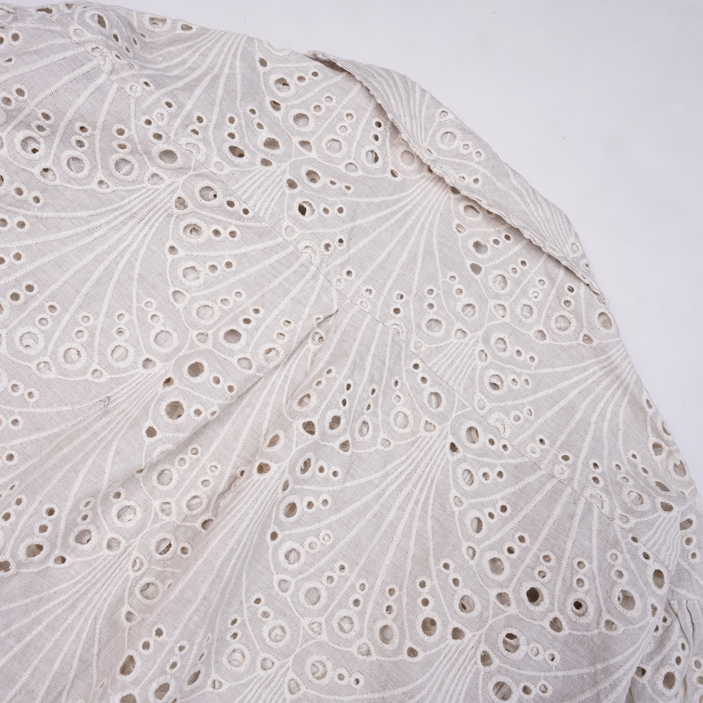 Middy Blouse Shell Lace Beige - MATA CLOTHiER