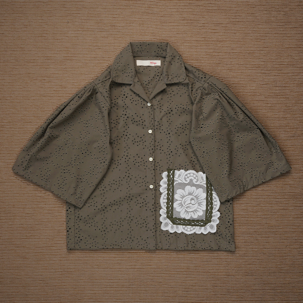 Piyayi Blouse Crux Moss - MATA CLOTHiER