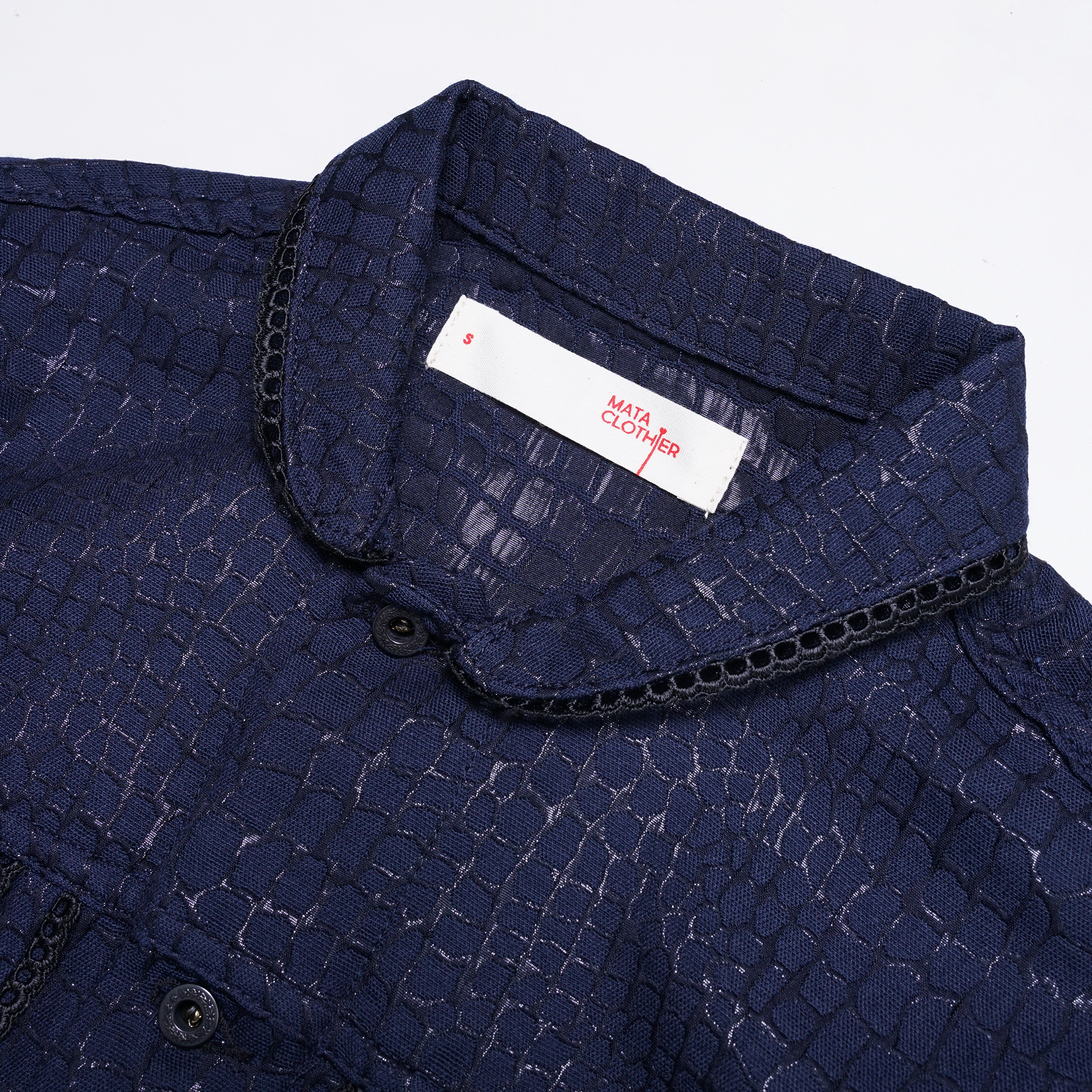 Spekta Jacket Giraffe Midnight Blue - MATA CLOTHiER