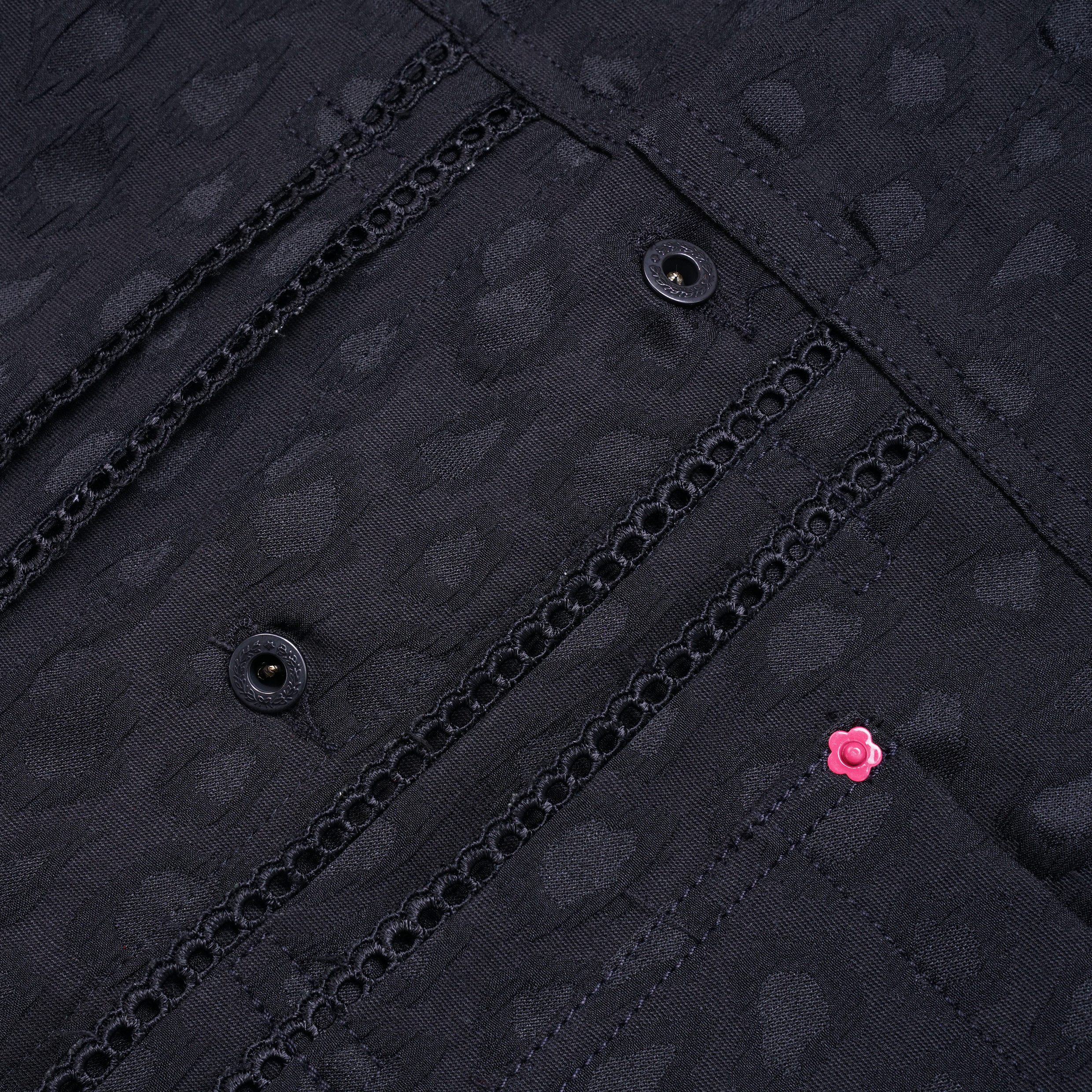 Emiria Jacket Leopard Black Small Collar - MATA CLOTHiER